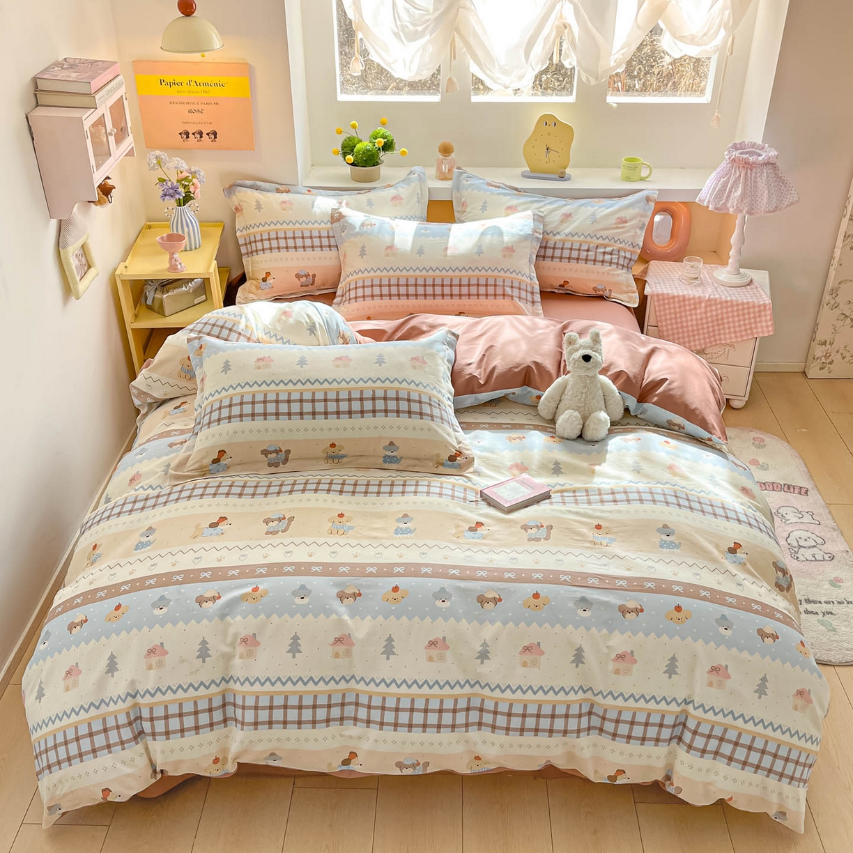 91家纺网 家纺一手货源 找家纺 （总）涵宸家纺 2026新款全棉印花小清新四件套