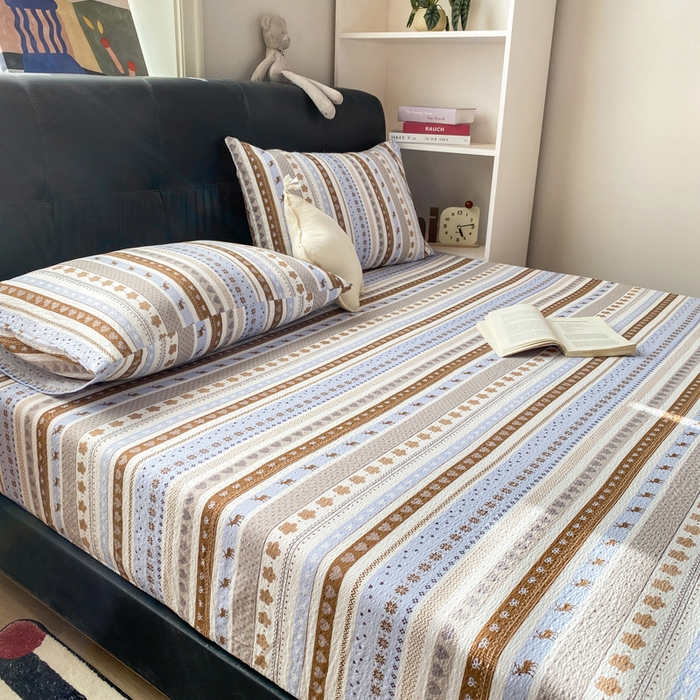 91家纺网 家纺一手货源 找家纺 赛琳 2026新款泡芙纱床笠系列单床笠床笠单件（有买家秀） 小鹿织棉