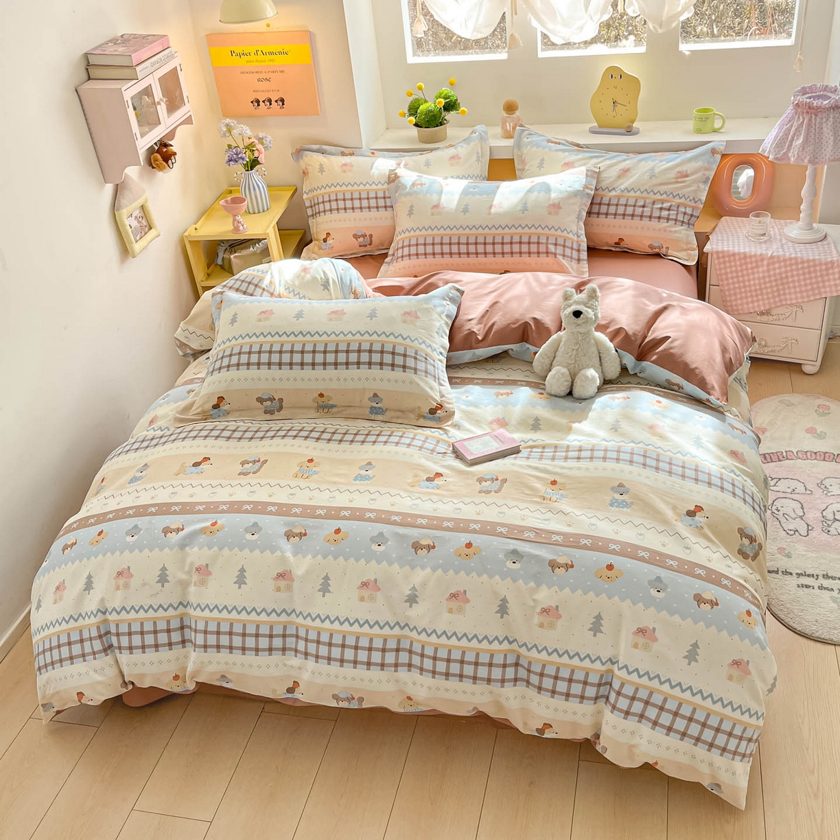 91家纺网 家纺一手货源 找家纺 （总）涵宸家纺 2026新款全棉印花小清新四件套