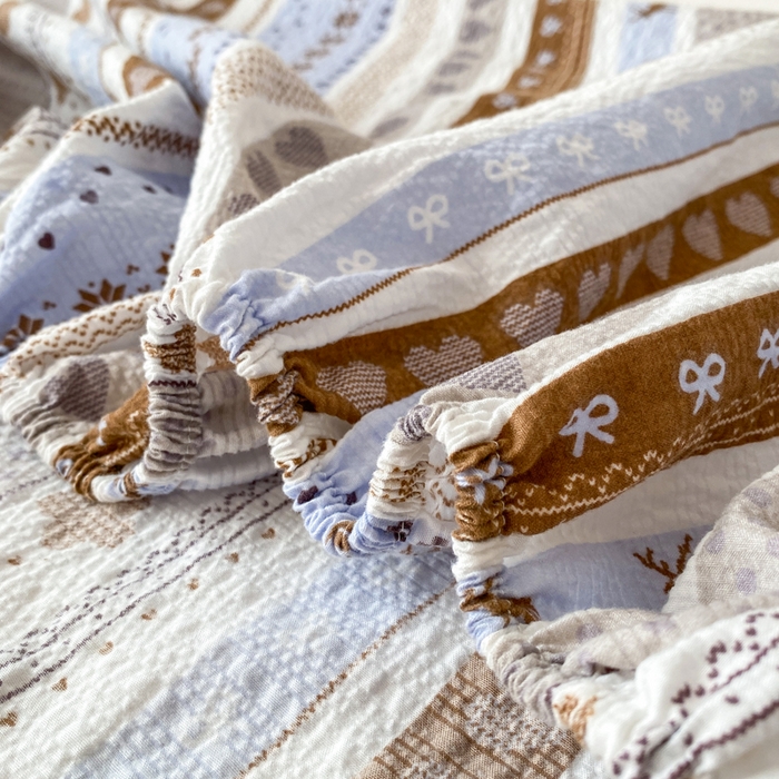 91家纺网 家纺一手货源 找家纺 赛琳 2026新款泡芙纱床笠系列单床笠床笠单件（有买家秀） 小鹿织棉