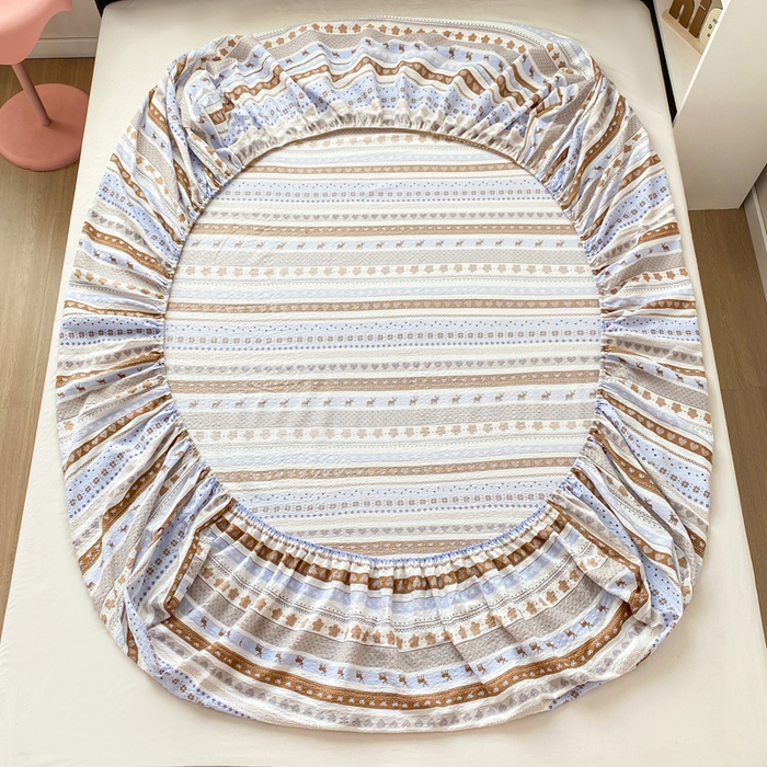 91家纺网 家纺一手货源 找家纺 赛琳 2026新款泡芙纱床笠系列单床笠床笠单件（有买家秀） 小鹿织棉