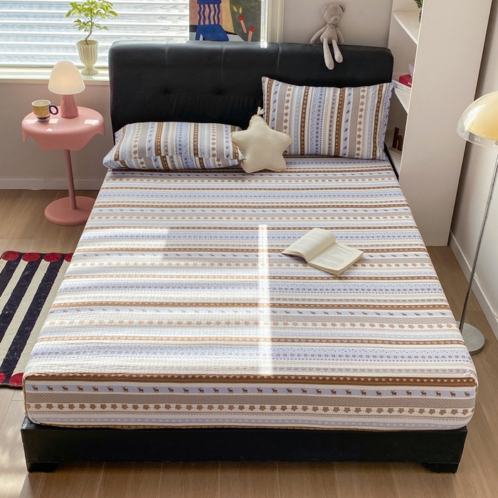 91家纺网 家纺一手货源 找家纺 赛琳 2026新款泡芙纱床笠系列单床笠床笠单件（有买家秀） 小鹿织棉