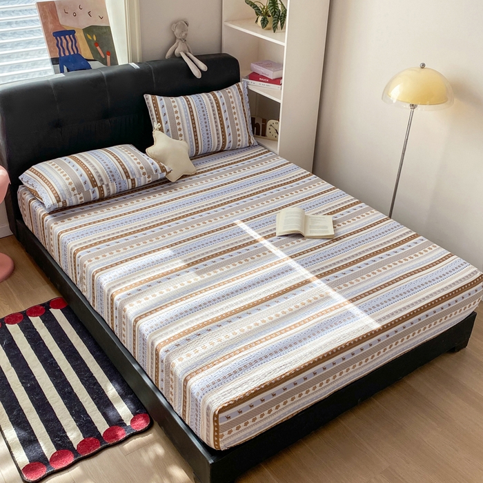 91家纺网 家纺一手货源 找家纺 赛琳 2026新款泡芙纱床笠系列单床笠床笠单件（有买家秀） 小鹿织棉