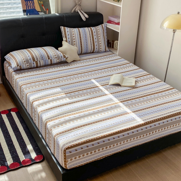 91家纺网 家纺一手货源 找家纺 赛琳 2026新款泡芙纱床笠系列单床笠床笠单件（有买家秀） 小鹿织棉