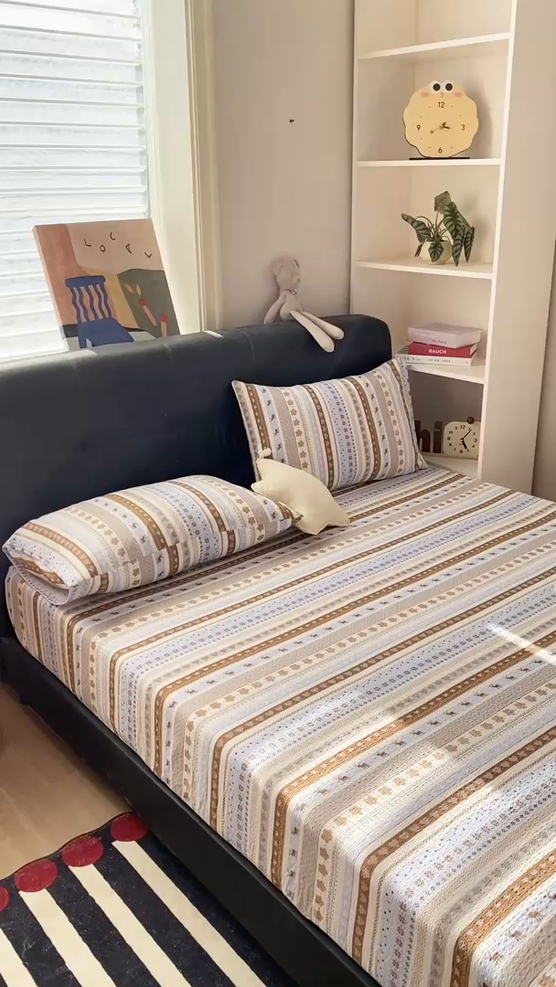 91家纺网 家纺一手货源 找家纺 赛琳 2026新款泡芙纱床笠系列单床笠床笠单件（有买家秀） 小鹿织棉