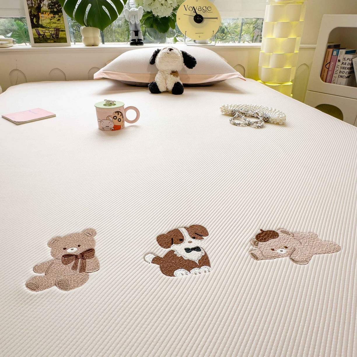 91家纺网 家纺一手货源 找家纺 孩子王家纺 2026春夏新款可机洗冰豆豆冰丝席凉席席子a类母婴级婴儿可用凉感值过0.21 软萌小熊 床单款