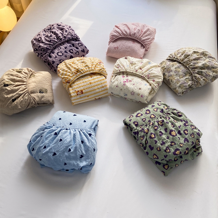 91家纺网 家纺一手货源 找家纺 赛琳 2026新款泡芙纱床笠系列单床笠床笠单件（有买家秀） 组合图仅供展示不可下单