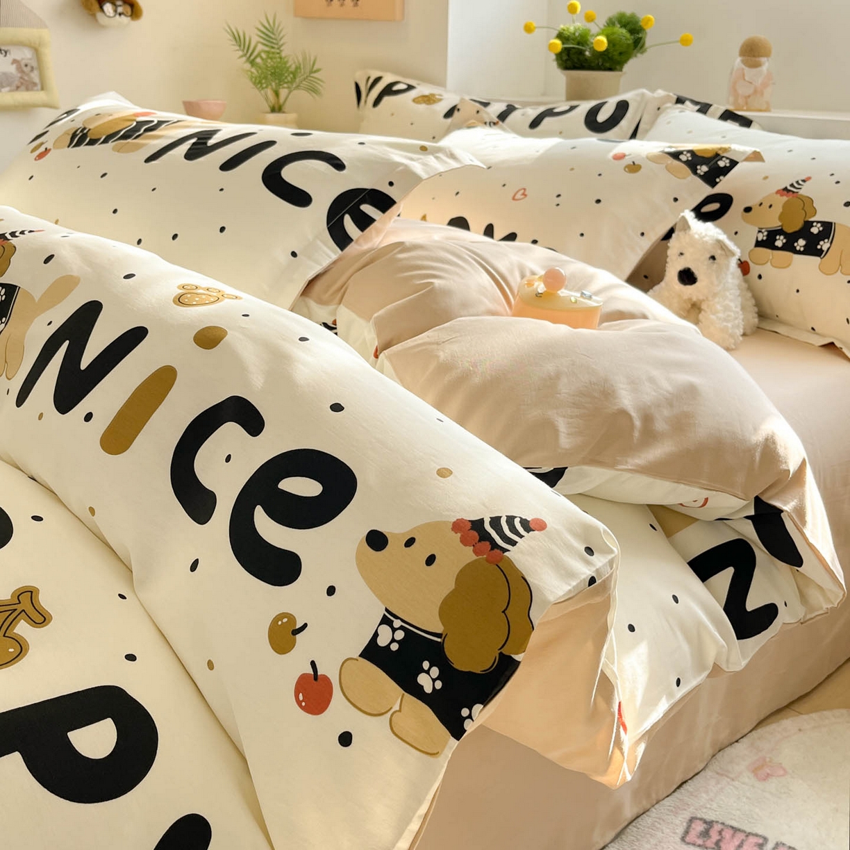 91家纺网 家纺一手货源 找家纺 （总）涵宸家纺 2026新款全棉印花小清新四件套