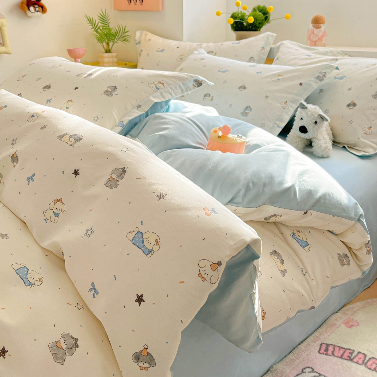 91家纺网 家纺一手货源 找家纺 （总）涵宸家纺 2026新款全棉印花小清新四件套