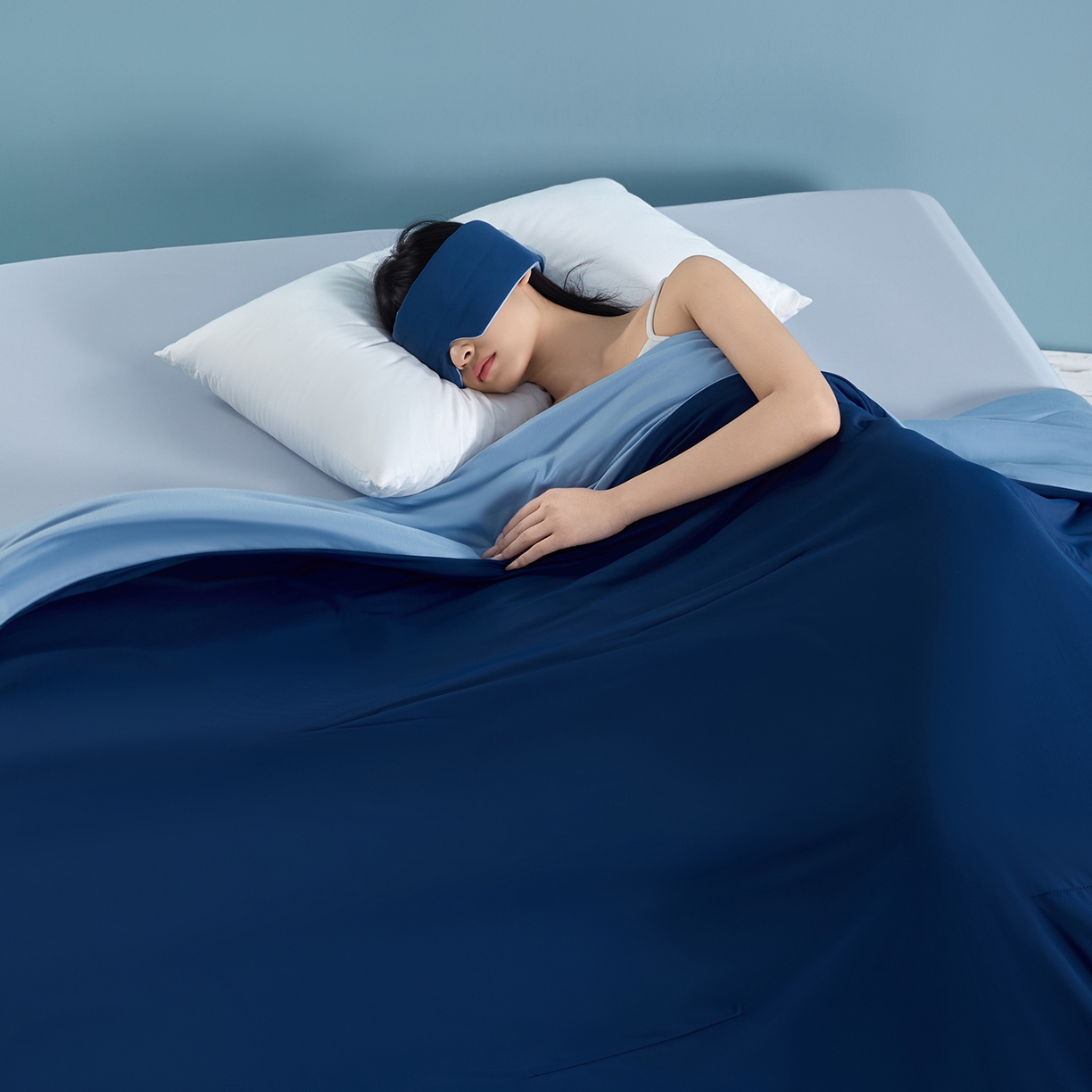 龙图家纺 2026新款星球睡眠夏凉被被子被芯 深睡蓝