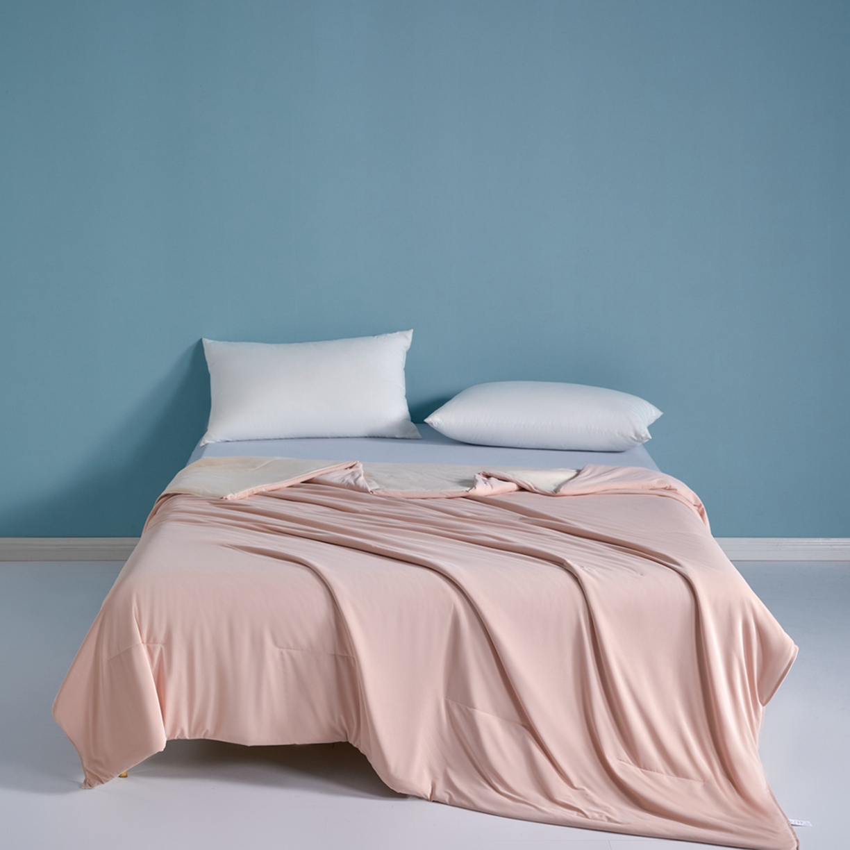 91家纺网 家纺一手货源 找家纺 龙图家纺 2026新款星球睡眠夏凉被被子被芯 橘雾粉