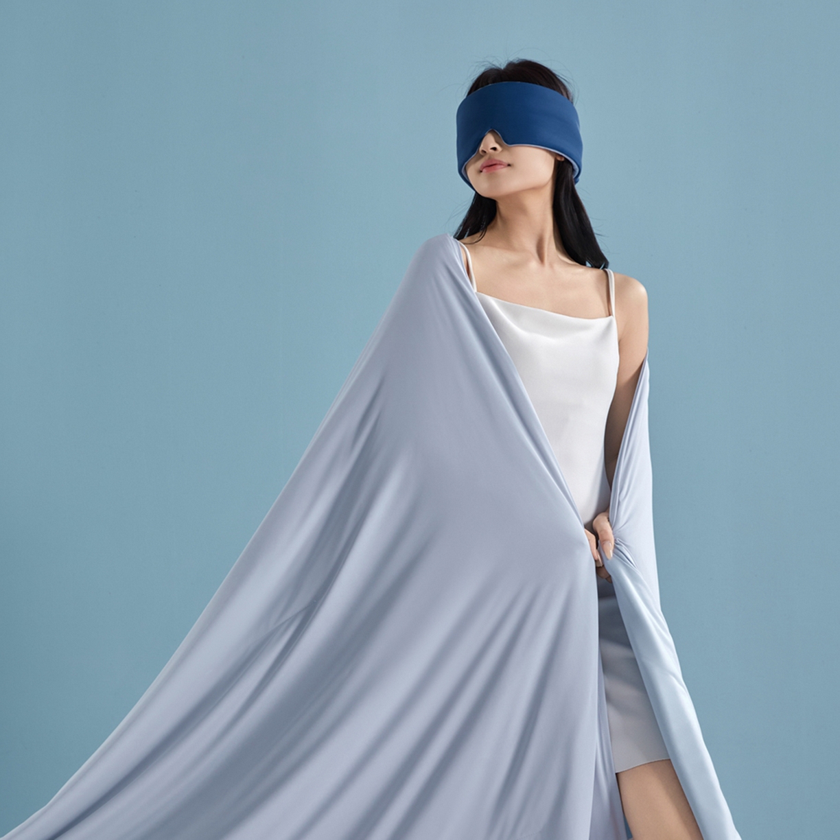 91家纺网 家纺一手货源 找家纺 龙图家纺 2026新款星球睡眠夏凉被被子被芯 青空灰