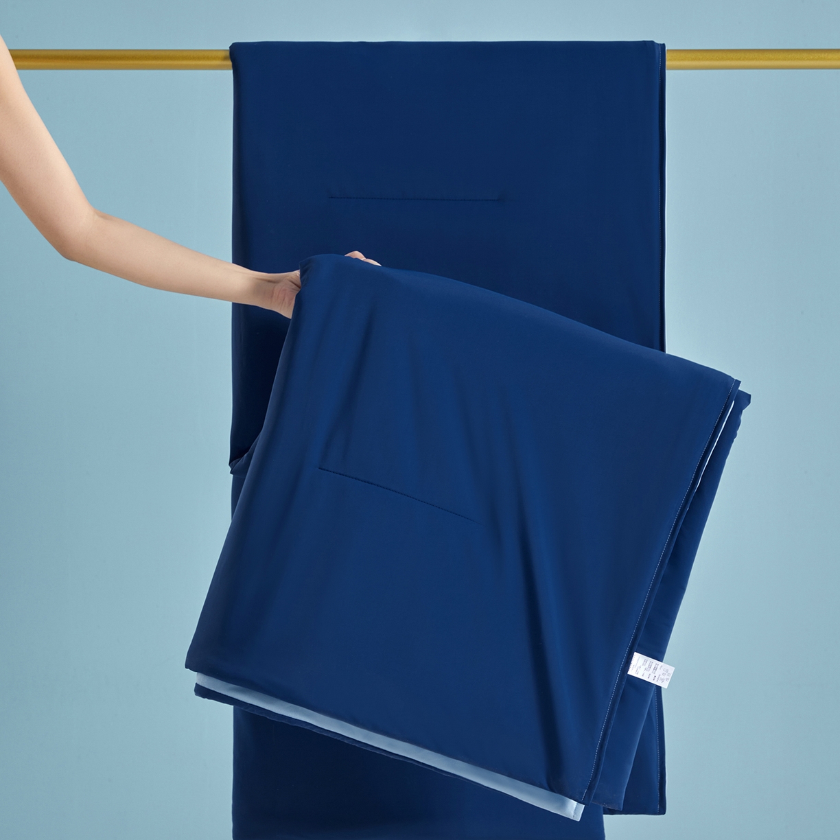 91家纺网 家纺一手货源 找家纺 龙图家纺 2026新款星球睡眠夏凉被被子被芯 深睡蓝