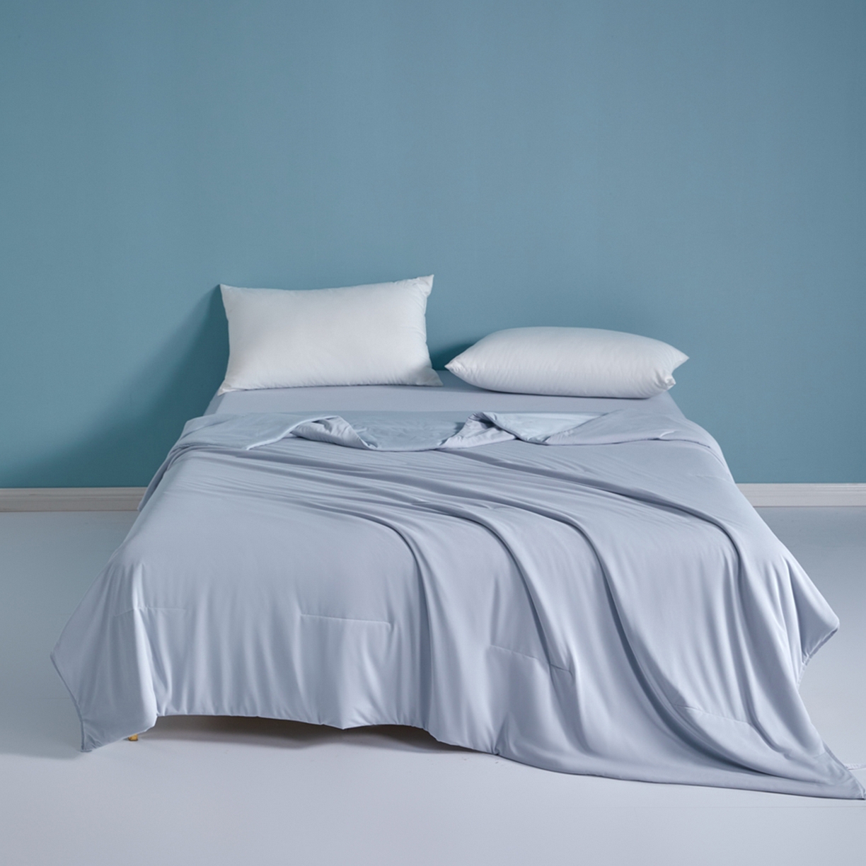 91家纺网 家纺一手货源 找家纺 龙图家纺 2026新款星球睡眠夏凉被被子被芯 青空灰