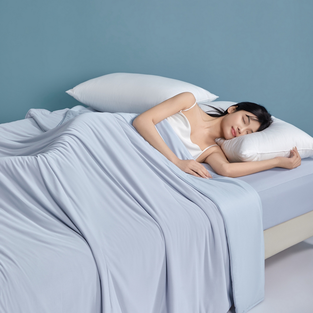 91家纺网 家纺一手货源 找家纺 龙图家纺 2026新款星球睡眠夏凉被被子被芯 青空灰