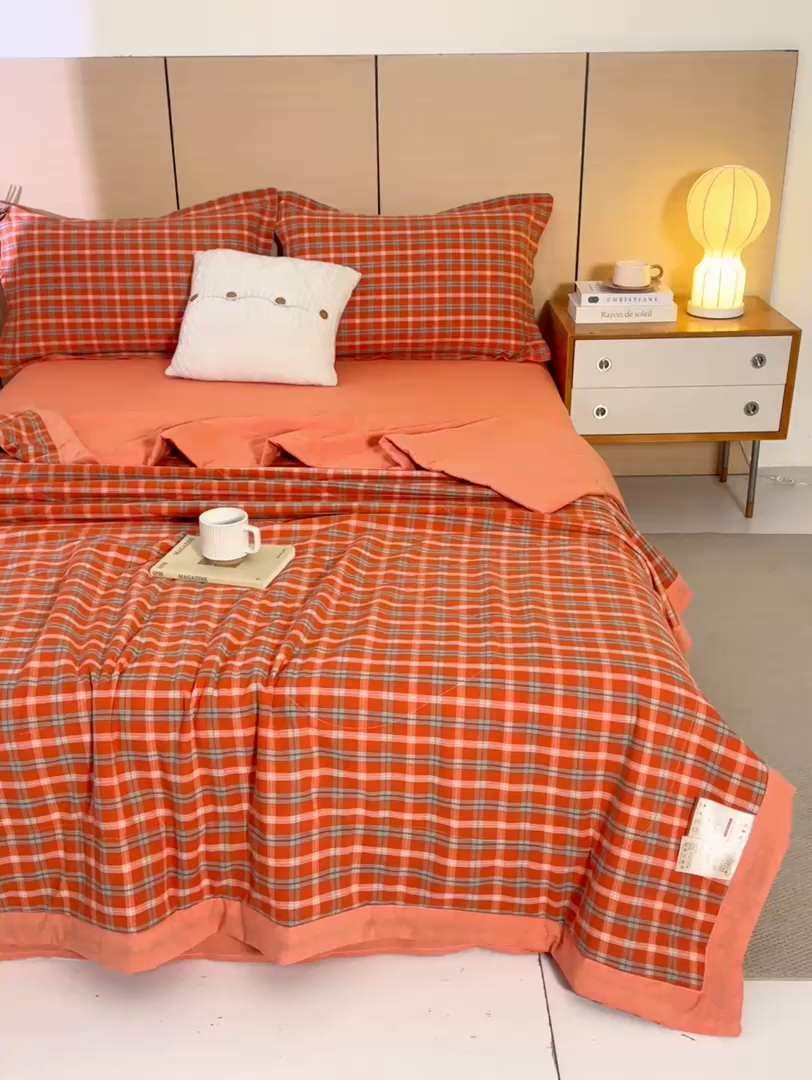 91家纺网 家纺一手货源 找家纺 （总）81号家纺 2026新款全棉纯棉色织棉花夏被夏凉被空调被