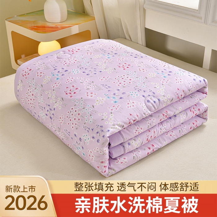 91家纺网 家纺一手货源 找家纺 （总）念家居 2026新款水洗棉夏被夏凉被空调被直播爆款