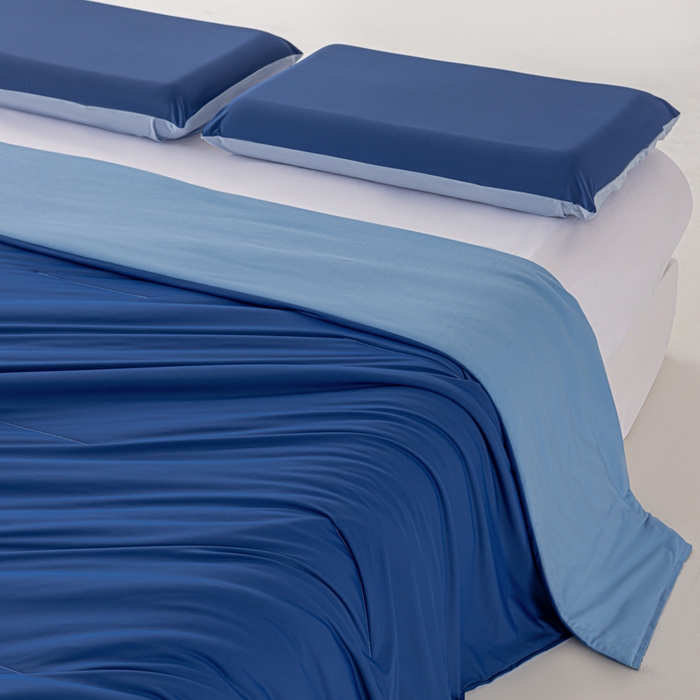 91家纺网 家纺一手货源 找家纺 迪梵家纺 2026春夏新款星级酒店同款深睡控温被Pro3.0夏被空调被冰丝夏凉被 深睡蓝