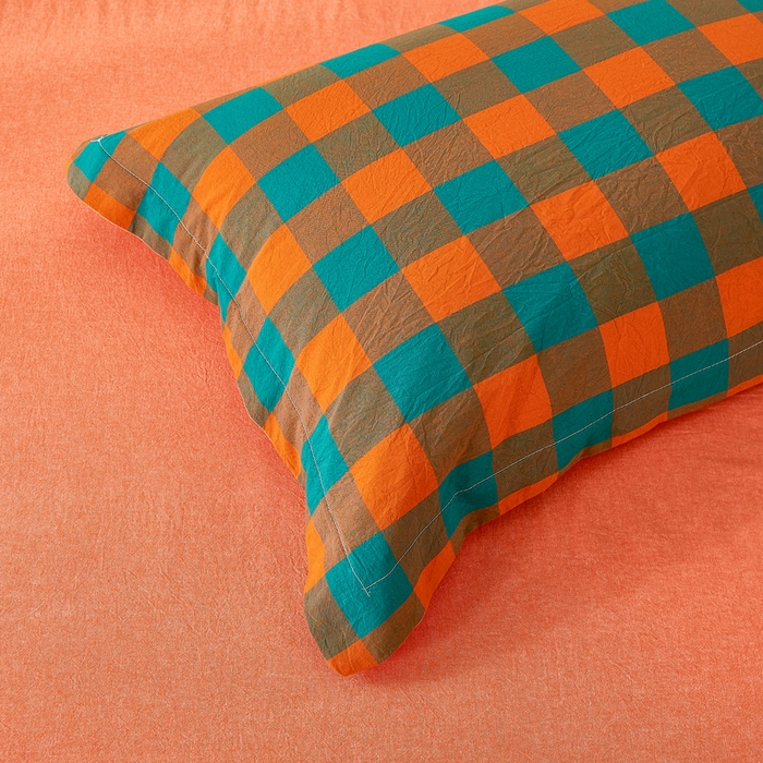 91家纺网 家纺一手货源 找家纺 81号家纺 2026新款全棉纯棉色织棉花夏被夏凉被空调被 橙红芥绿