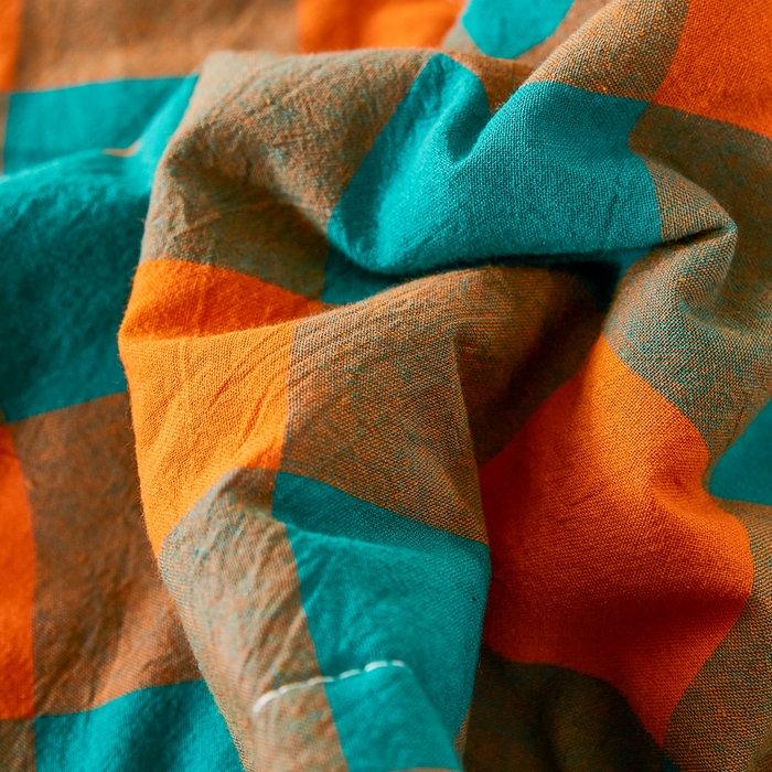 91家纺网 家纺一手货源 找家纺 81号家纺 2026新款全棉纯棉色织棉花夏被夏凉被空调被 橙红芥绿