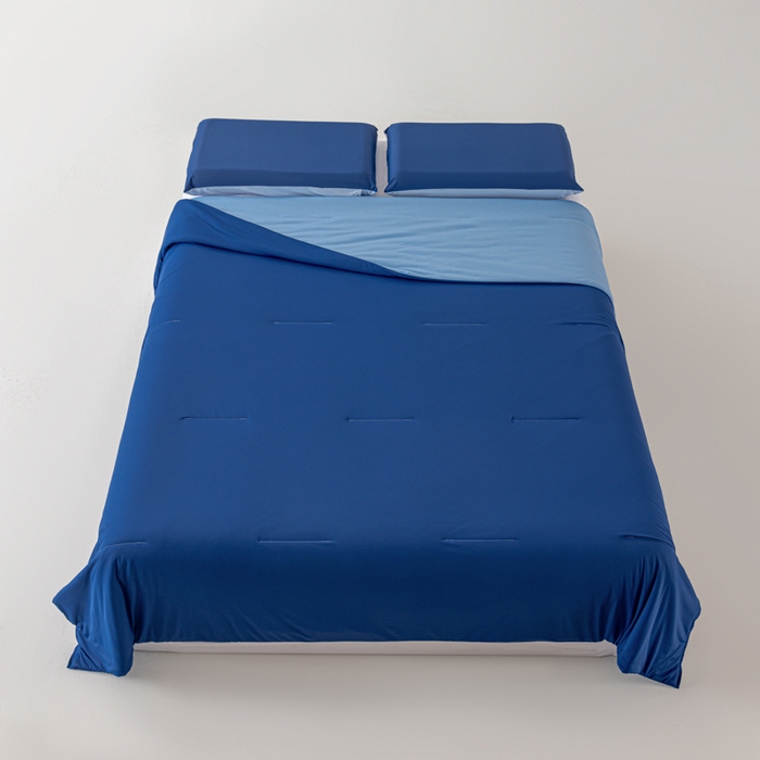 91家纺网 家纺一手货源 找家纺 迪梵家纺 2026春夏新款星级酒店同款深睡控温被Pro3.0夏被空调被冰丝夏凉被 深睡蓝