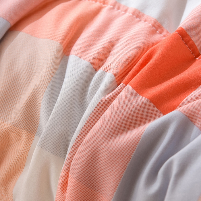 91家纺网 家纺一手货源 找家纺 欧朵家纺 2026春夏新款水洗棉新疆棉花被夏凉被空调被 落日-桔