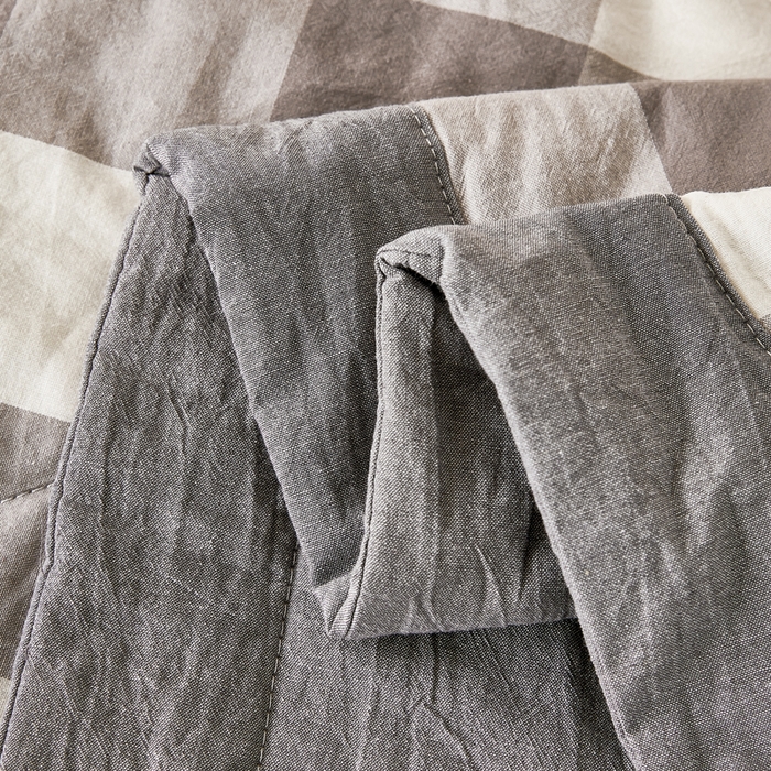 91家纺网 家纺一手货源 找家纺 81号家纺 2026新款全棉纯棉色织棉花夏被夏凉被空调被 灰大格