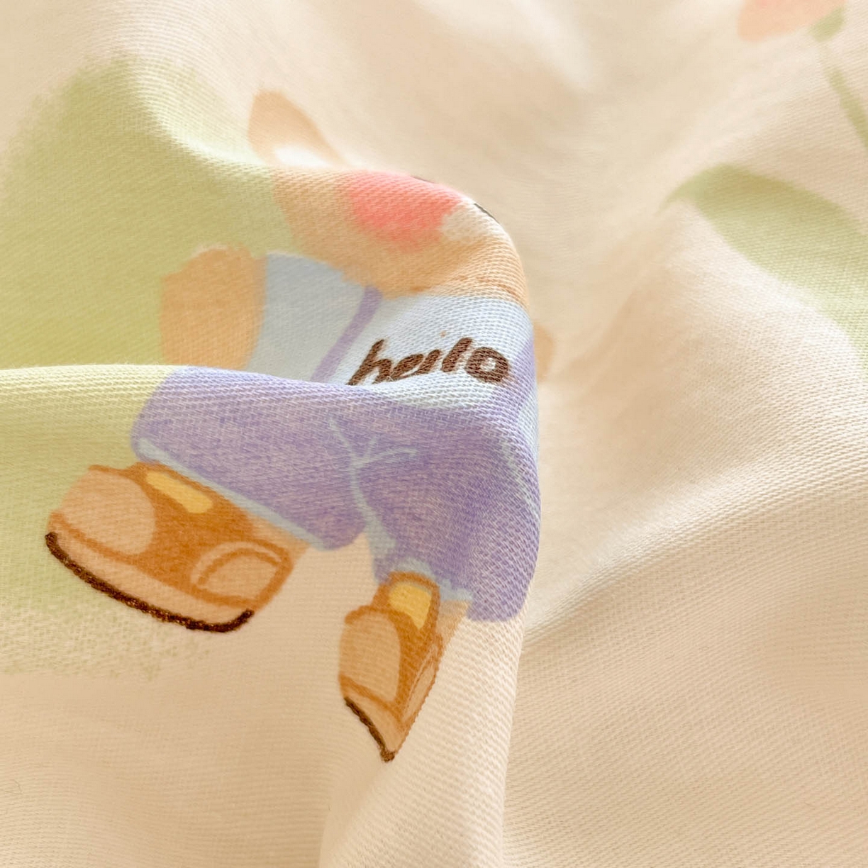 91家纺网 家纺一手货源 找家纺 涵宸家纺 2026新款全棉印花小清新四件套 奶糕世界