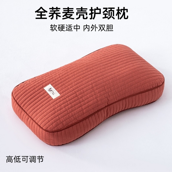 91家纺网 家纺一手货源 找家纺 （总）怡薇格枕芯 2026新款韩式砂洗全荞麦枕头枕芯