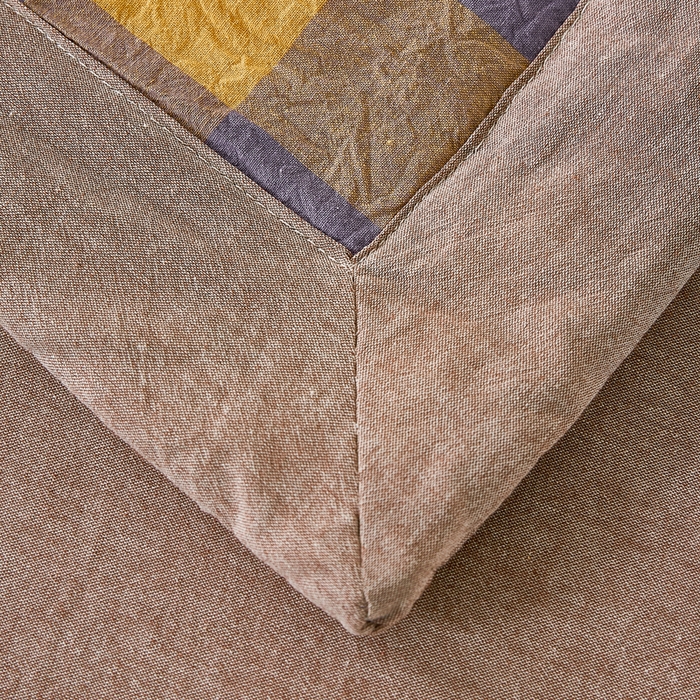 91家纺网 家纺一手货源 找家纺 81号家纺 2026新款全棉纯棉色织棉花夏被夏凉被空调被 姜黄紫格