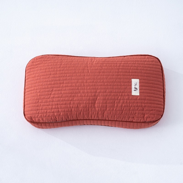 91家纺网 家纺一手货源 找家纺 怡薇格枕芯 2026新款韩式砂洗全荞麦枕头枕芯 红色