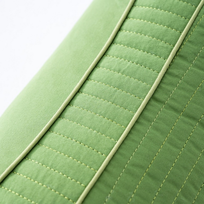 91家纺网 家纺一手货源 找家纺 怡薇格枕芯 2026新款韩式砂洗全荞麦枕头枕芯 绿色