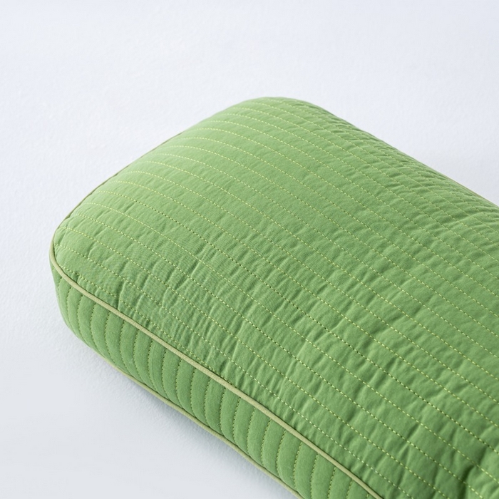 91家纺网 家纺一手货源 找家纺 怡薇格枕芯 2026新款韩式砂洗全荞麦枕头枕芯 绿色