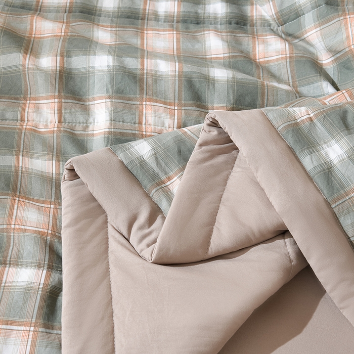 91家纺网 家纺一手货源 找家纺 欧朵家纺 2026春夏新款水洗棉新疆棉花被夏凉被空调被 暖阳格