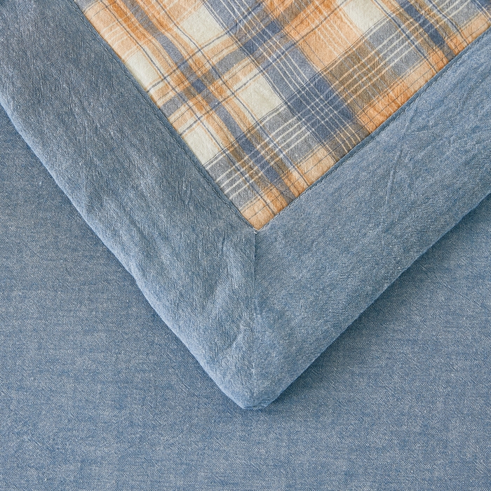 91家纺网 家纺一手货源 找家纺 81号家纺 2026新款全棉纯棉色织棉花夏被夏凉被空调被 蓝调格