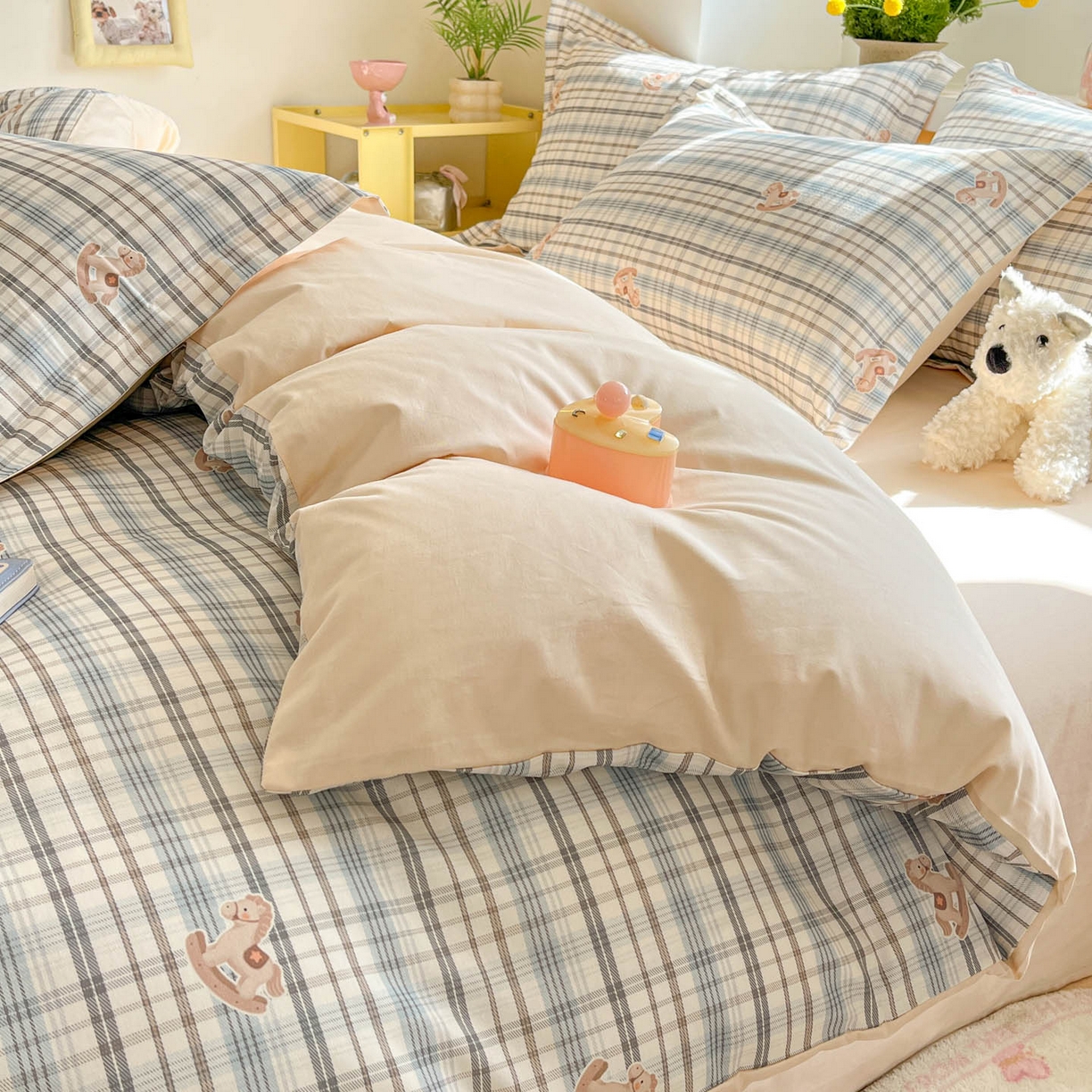 91家纺网 家纺一手货源 找家纺 涵宸家纺 2026新款全棉印花小清新四件套 术马格