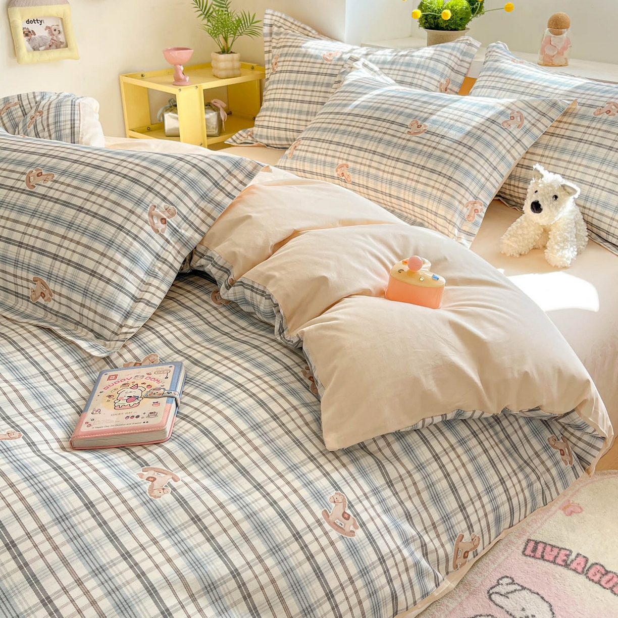 91家纺网 家纺一手货源 找家纺 涵宸家纺 2026新款全棉印花小清新四件套 术马格