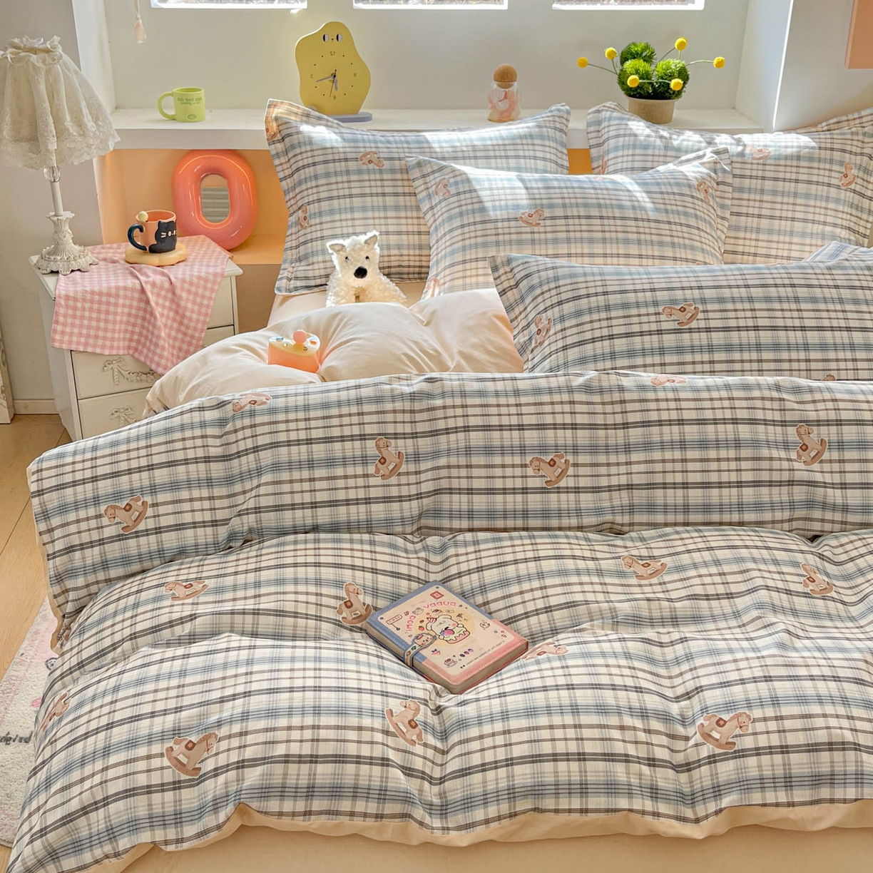 91家纺网 家纺一手货源 找家纺 涵宸家纺 2026新款全棉印花小清新四件套 术马格