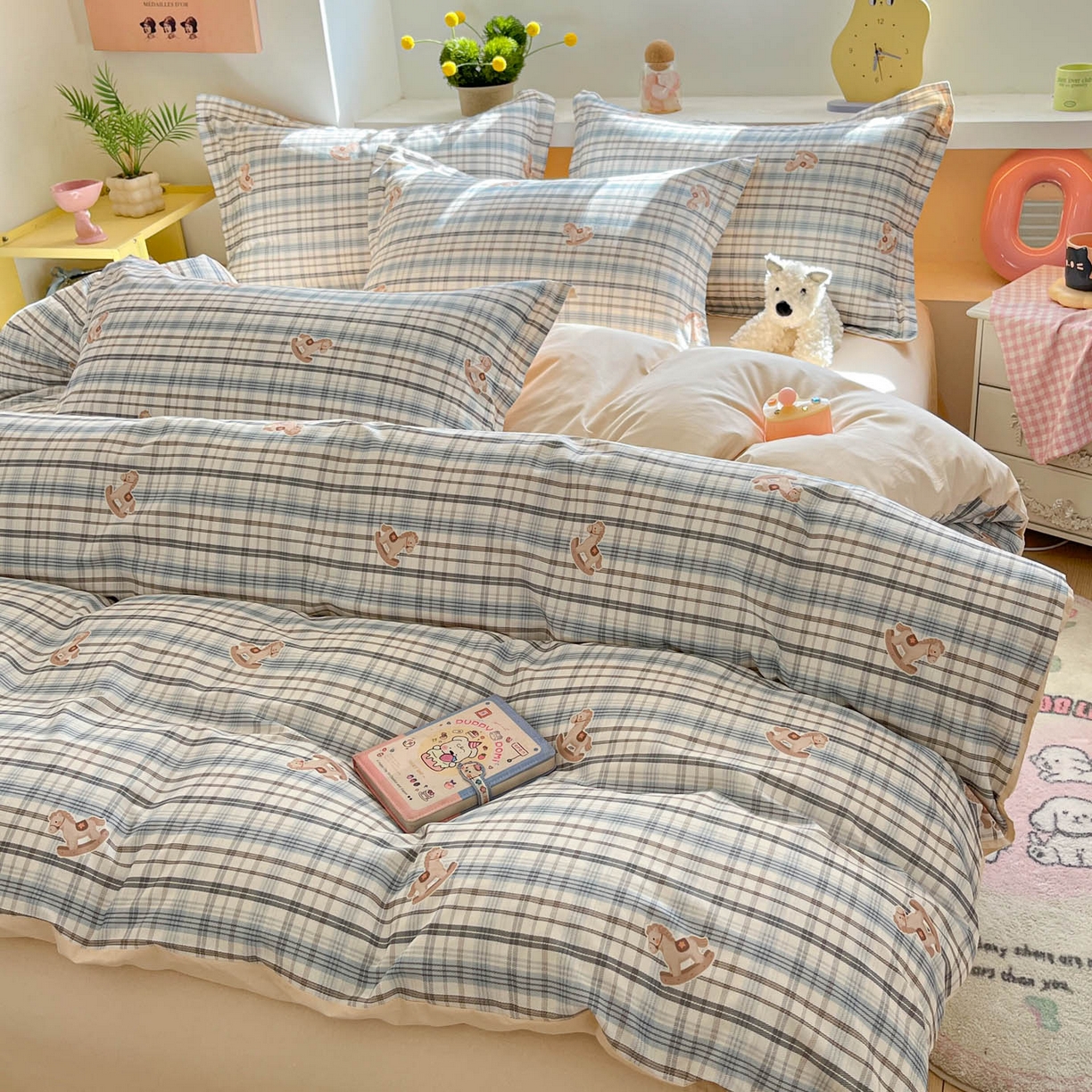 91家纺网 家纺一手货源 找家纺 涵宸家纺 2026新款全棉印花小清新四件套 术马格