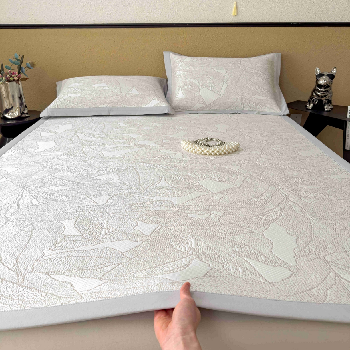 91家纺网 家纺一手货源 找家纺 （总）孩子王家纺 2026春夏新款凉感过0.21夏天家用软席子可机洗空调席夏季高端华夫格凉席三件套