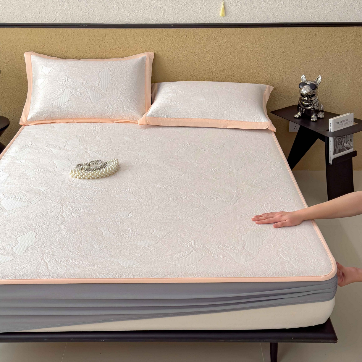 91家纺网 家纺一手货源 找家纺 （总）孩子王家纺 2026春夏新款凉感过0.21夏天家用软席子可机洗空调席夏季高端华夫格凉席三件套