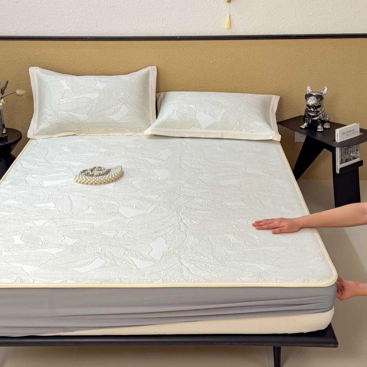 91家纺网 家纺一手货源 找家纺 （总）孩子王家纺 2026春夏新款凉感过0.21夏天家用软席子可机洗空调席夏季高端华夫格凉席三件套