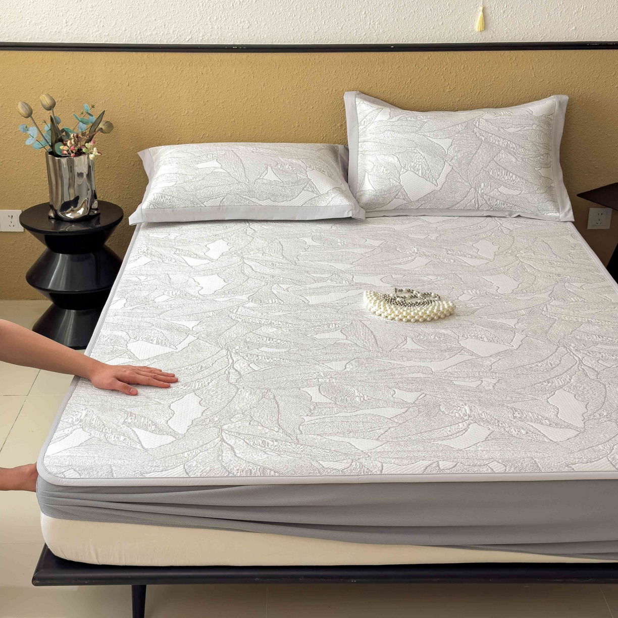 91家纺网 家纺一手货源 找家纺 （总）孩子王家纺 2026春夏新款凉感过0.21夏天家用软席子可机洗空调席夏季高端华夫格凉席三件套