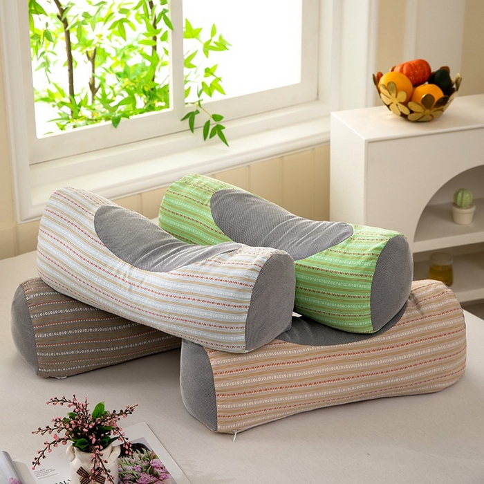 91家纺网 家纺一手货源 找家纺 （总）怡薇格枕芯 2026新款水洗棉条纹元宝荞麦枕头枕芯