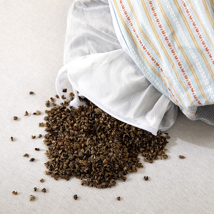 91家纺网 家纺一手货源 找家纺 （总）怡薇格枕芯 2026新款水洗棉条纹元宝荞麦枕头枕芯