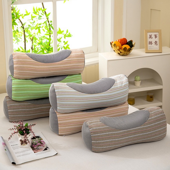 91家纺网 家纺一手货源 找家纺 （总）怡薇格枕芯 2026新款水洗棉条纹元宝荞麦枕头枕芯