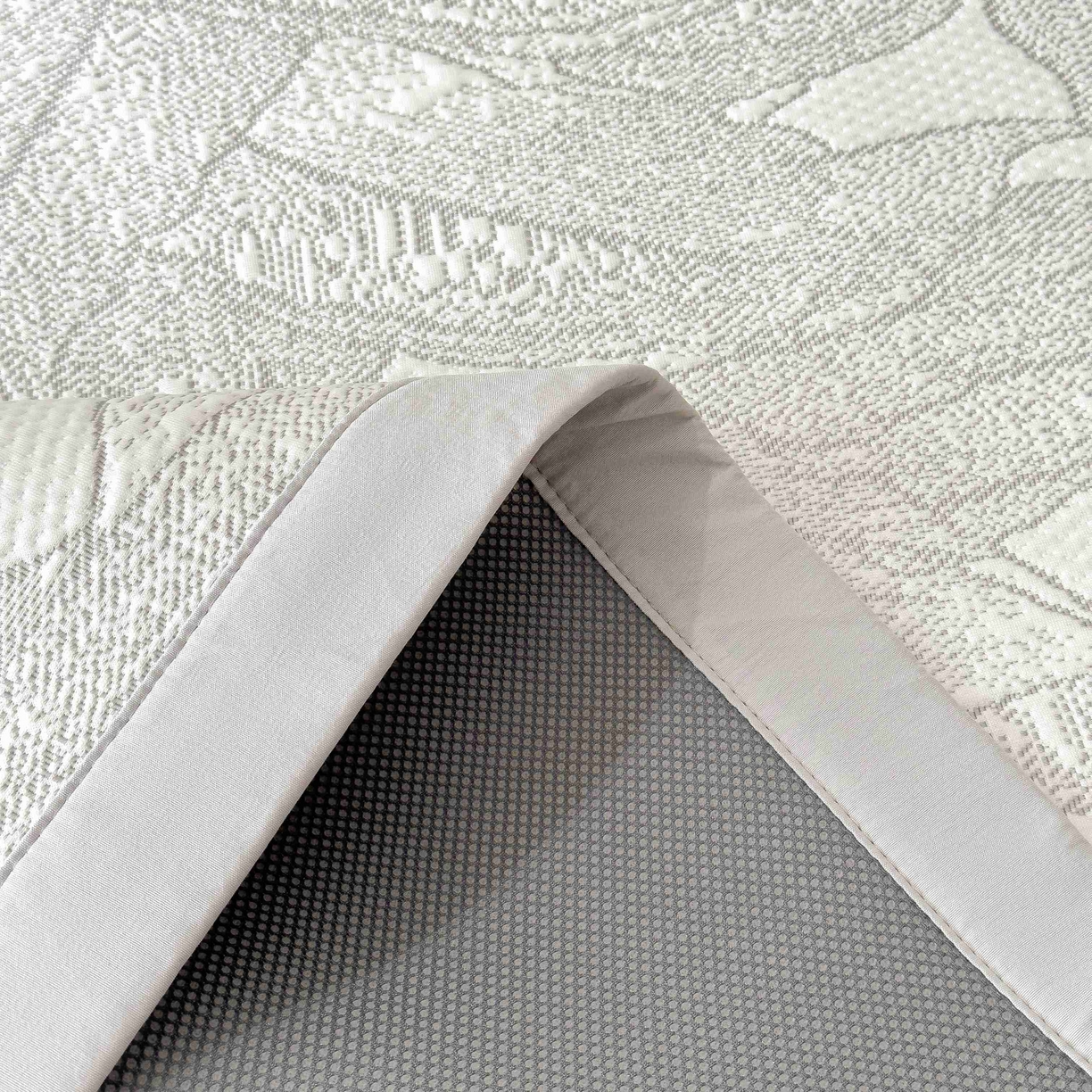 91家纺网 家纺一手货源 找家纺 孩子王家纺 2026春夏新款凉感过0.21夏天家用软席子可机洗空调席夏季高端华夫格凉席三件套 家大叶大-沥青浅灰 床单款