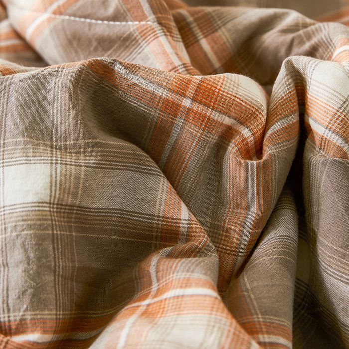 91家纺网 家纺一手货源 找家纺 81号家纺 2026新款全棉纯棉色织棉花夏被夏凉被空调被 暖咖格