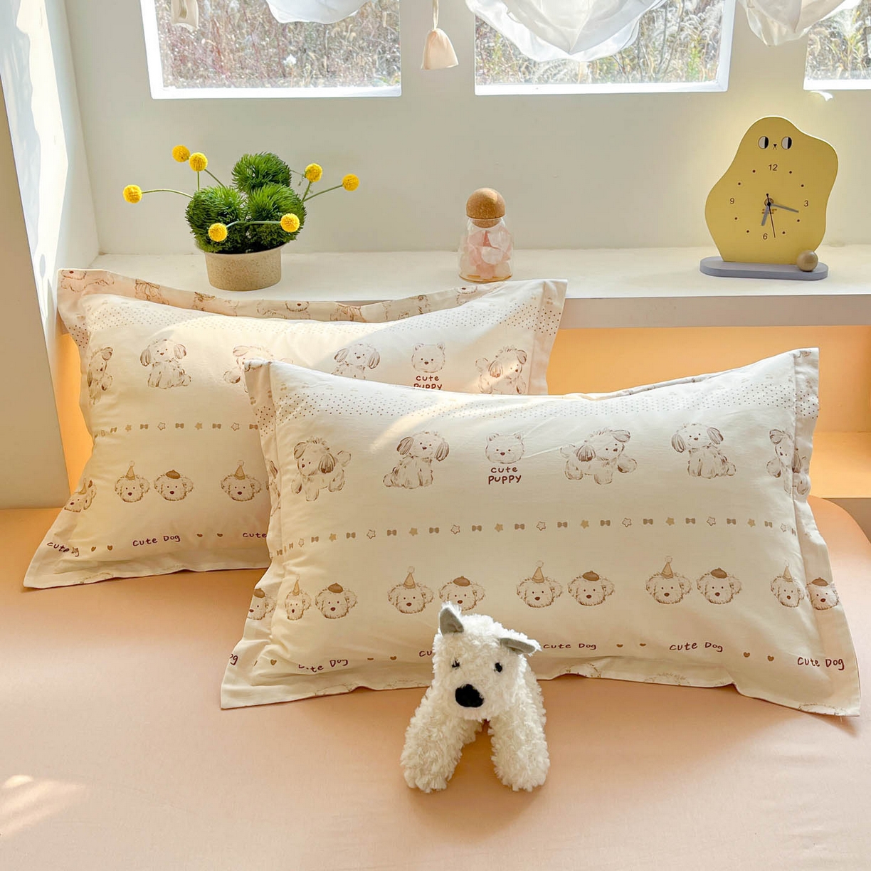 91家纺网 家纺一手货源 找家纺 涵宸家纺 2026新款全棉印花小清新四件套 汪趣阁