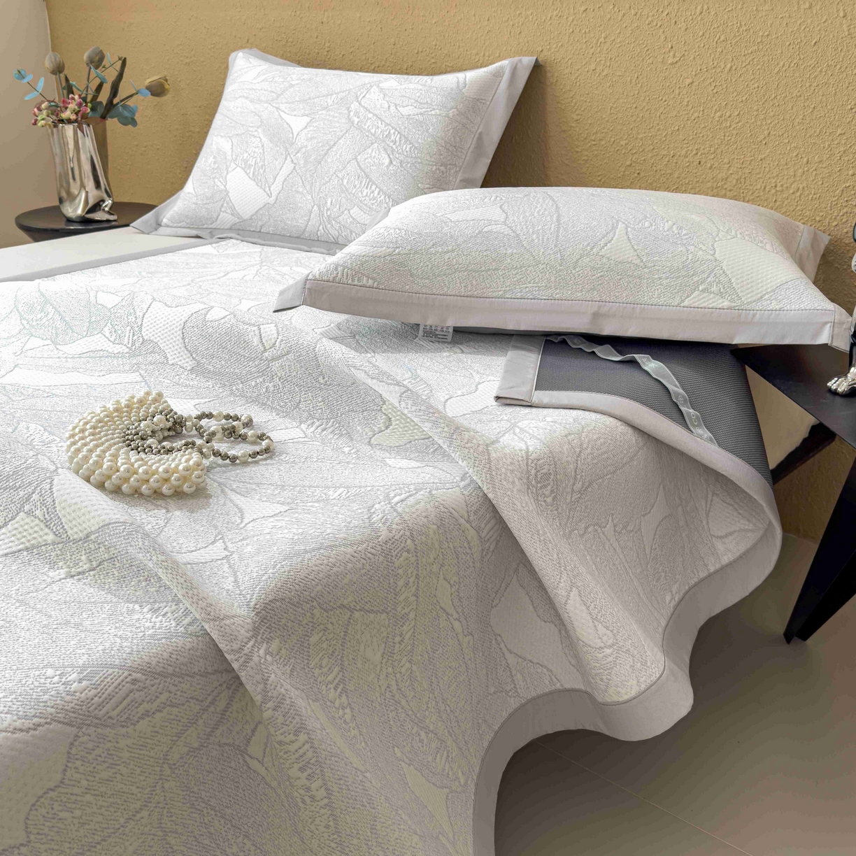 91家纺网 家纺一手货源 找家纺 孩子王家纺 2026春夏新款凉感过0.21夏天家用软席子可机洗空调席夏季高端华夫格凉席三件套 家大叶大-天空蓝 床单款